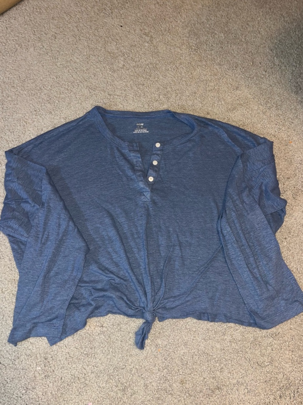 Aerie cropped Henley